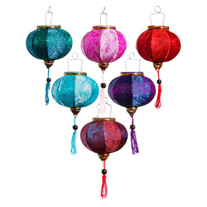 Hoi Silk Lantern Bamboo Support Colorful Vietnamese Wall Hanging Graduation Easter Lunar New Year Offset High Quality Decoration - Product Image 4