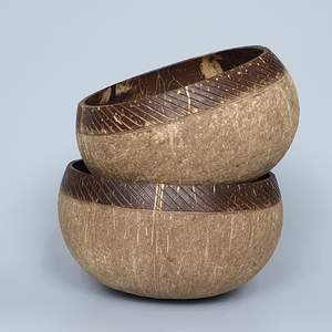 Cuencos de comedor de cáscara de coco hechos a mano sin pulir ásperos naturales y ecológicos exportados de Vietnam - Product Image 5