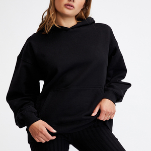 Sudaderas cortas negras estilo deportivo OEM New Style para niñas, 100% algodón, para hacer ejercicio. - Product Image 3