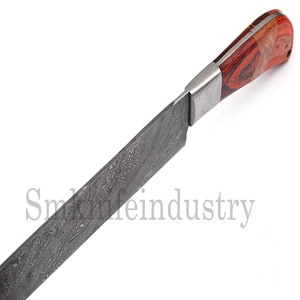 Cuchillo de cocina con mango de madera (smk1576), hecho a mano, de acero damasco, Natural, uso diario - Product Image 3