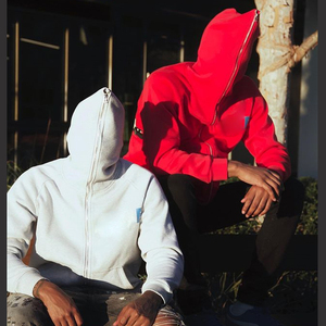 Full Face Zip Hoodies Tops Full Zip Up Hoodie 2021 Custom LOGO <b>White</b> <b>Men</b> Zipper Hoody <b>Sweatshirt</b> Fashion Casual Hip Hop Sports - Product Image 1