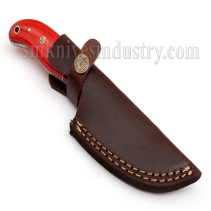 ใบมีดสำหรับล่าสัตว์,ใบมีดสำหรับล่าสัตว์สีแดงมีดสกินเนอร์แบบทำด้วยมือกำหนดเองขนาด7นิ้วมีด Sm (Smk1374) - Product Image 6