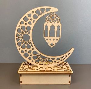 Cadeaux islamiques Art mural islamique Ornement de porte Décorations du Ramadan Lettrage en bois Eid Mubarak Panneaux en bois peints personnalisés - Product Image 3