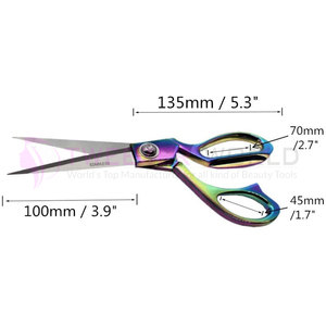 Rainbow Sewing Scissors Colorful Metallic <b>Craft</b> Tailor Scissors 9 Inch Heavy Duty Steel Professional Shears - Product Image 3