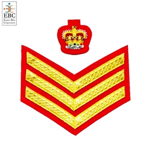 Haute Qualité Écologique À La Main OEM Corporate Dress Personnalisé Chevron Textile À La Mode Bullion Wire Rank Épaule Patchs - Product Image 5