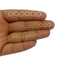 Anneaux ouverts finition or, composants de bijoux en métal, marque NanPlanetSilver, modèle BF085