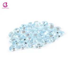 100% 正品认证天蓝色海蓝宝石6X4MM椭圆形切面宽松宝石珠宝制造批发商和制造商