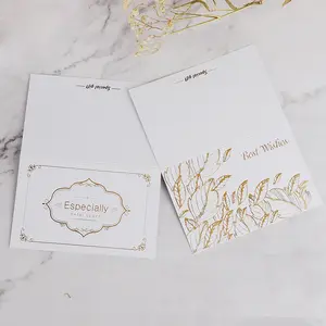 Nordic Style Blessing Message Card Heiß prägen Gefaltete Tanabata Hand geschriebene Postkarte Umschlag Gruß karte