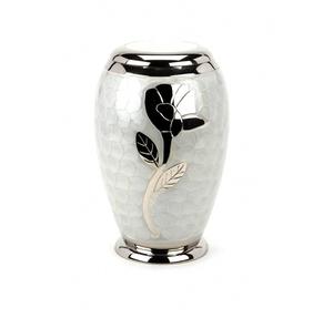 Urna de cremación de latón para adultos, urna conmemorativa de Metal, marrón y plata, rosa de latón/aluminio, para cenizas funerarias - Product Image 3