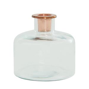 Bouteille en verre avec couvercle en métal, bougeoir, support de photophore, décoration de la maison, plateau à usage pour fête - Product Image 2