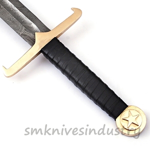 Épée en forme de cœur Lion de damas, 40 pouces, belle épée à Double bord en acier, prête à la chasse, housse fourreau, smk61 - Product Image 4