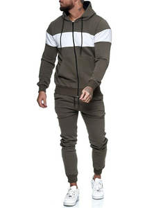 Survêtements d'entraînement et de jogging pour hommes en molleton 100% coton, coupe ajustée, écologiques, vêtements de sport de compression, vêtements de sport personnalisés - Product Image 5