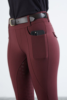 Horsekraft Culottes d'équitation en tissu doux pour femmes, respirantes, collants de fitness, respectueux de la peau du cheval, avec poche pour téléphone, personnalisables