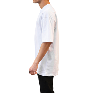Camiseta Blanca de Algodón Orgánico 100% para Hombre, Talla Grande, Diseño Sencillo, Estilo Hip Hop, Servicio OEM Disponible, Nueva Tendencia Verano 2023 - Product Image 3