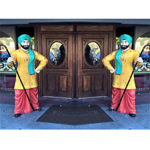 Entrada DE BODA moderna Punjabi Jatt Estatua de fibra de vidrio Tamaño personalizable duradero - Product Image 1