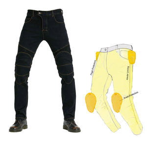 Nouveauté Jeans AA pour hommes style froissé moto style renforcé Pantalons Jeans entièrement protégés pour hommes au prix de gros - Product Image 1