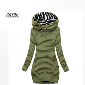 Nouvelle mode femmes 100% Polyester sweat à manches longues hauts à capuche cordon de qualité supérieure polaire 3D imprimé longue à capuche - Product Image 1