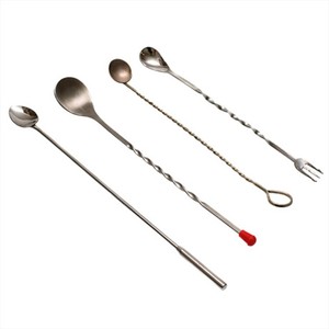 Cuillère en acier inoxydable pour barware, mélangeur à cocktails, différentes formes de tête et vente chaude - Product Image 1