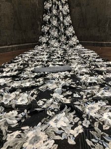 ชุดปาร์ตี้ที่สวยที่สุดผ้าส่าหรีผ้าตาข่ายปักลายสำหรับผู้หญิงอินเดีย - Product Image 3