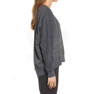 <b>Long</b> Sleeve <b>Women</b> <b>Sweatshirts</b> OEM Service <b>Women</b> Casual Wear Sweat Shirts Custom Printed Casual Winter Regular Sleeve Knitted - Product Image 4