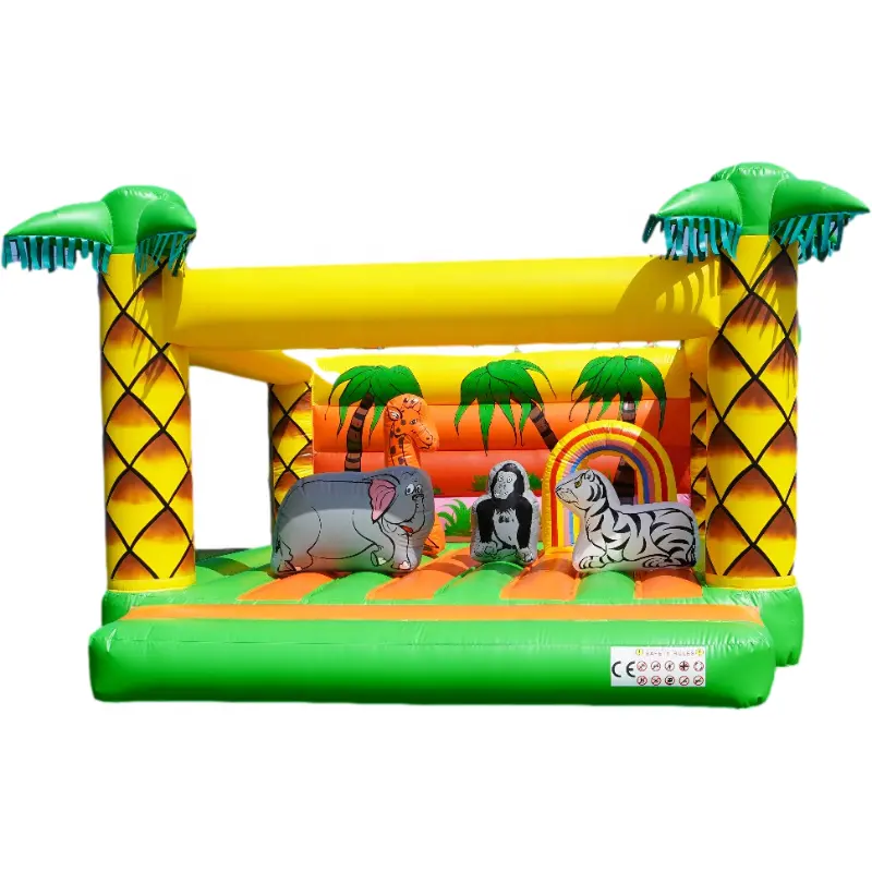 Inflatable Jungle Castle Bouncy Jumping Bouncer Đối Với Trẻ Em Chủ Đề Động Vật Trong Nhà Bouncy Castle Thương Mại Jumping Castle Đảng