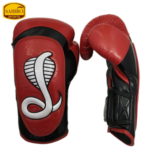 Guantes de boxeo profesionales de cuero sintético de 14Oz y 16oz para entrenamiento de lucha de Kickboxing MMA con logotipo personalizado para artes marciales - Product Image 2