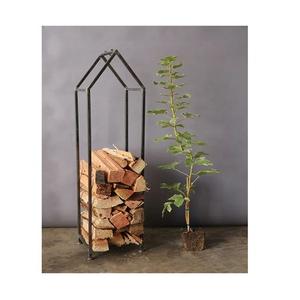 Porte-bûches de jardin en fer noir avec bois de première qualité, support de rangement pour bûches au prix le plus bas - Product Image 3