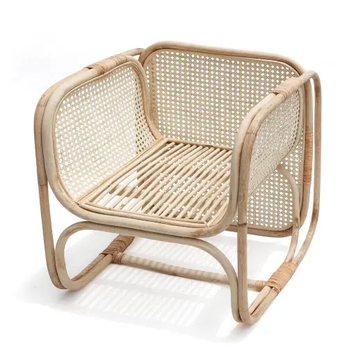 Natuurlijk Rotan Fauteuil Tuinmeubilair Geschulpte Rotan Stoel Woonkamer Viet Nam + 84947900124