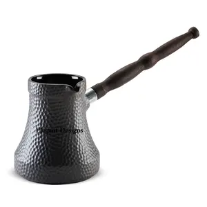 Black Color Turkish Tea & Coffee Pot Hammered Finished Designer Pot High Quality Decorative Wholesale Turkish Coffee & Tea Pot