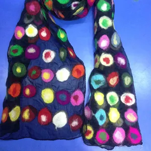 Latest Design Nuno felt scarf/Merino wool nuno scarves in Nepal/Hand felted scarfs