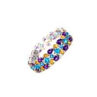 Bracelets de Tennis faits à la main en argent Sterling 925, nouvelle qualité, boucle en améthyste, Citrine, topaze, pierre précieuse C1 propre