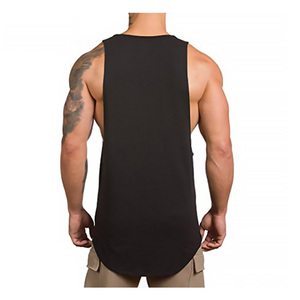 Camisetas sin mangas de punto 100% algodón ecológico para hombre, talla grande, cuello redondo, transpirables, de secado rápido, para gimnasio, estilo urbano deportivo - Product Image 5