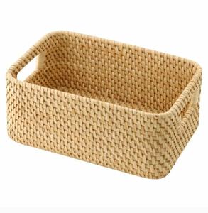 ตะกร้าหวายอเนกประสงค์เป็นมิตรต่อสิ่งแวดล้อมพร้อมด้ามจับผลิตภัณฑ์จัดระเบียบที่สะดวก - Product Image 3