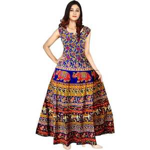 Fait à la main Jaipuri bloc Kurti coton femmes robes décontractées naturel OEM Service tissé adultes imprimer lavable automne 100% coton - Product Image 5