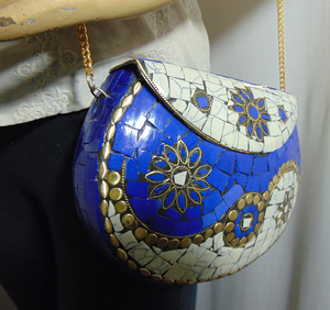 Factory Trendy Glam Handmade Bohemian Flower Chain Strap Metal <b>Clutch</b> Bags for Women <b>Wedding</b> Evening Parties - Product Image 6