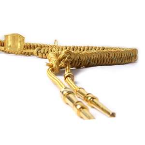 Agujetas Ceremoniales Hechas a Medida |   Accesorios para Uniformes |   Cordones de Hombro Trenzados Dorados Ceremoniales Estadounidenses - Product Image 4