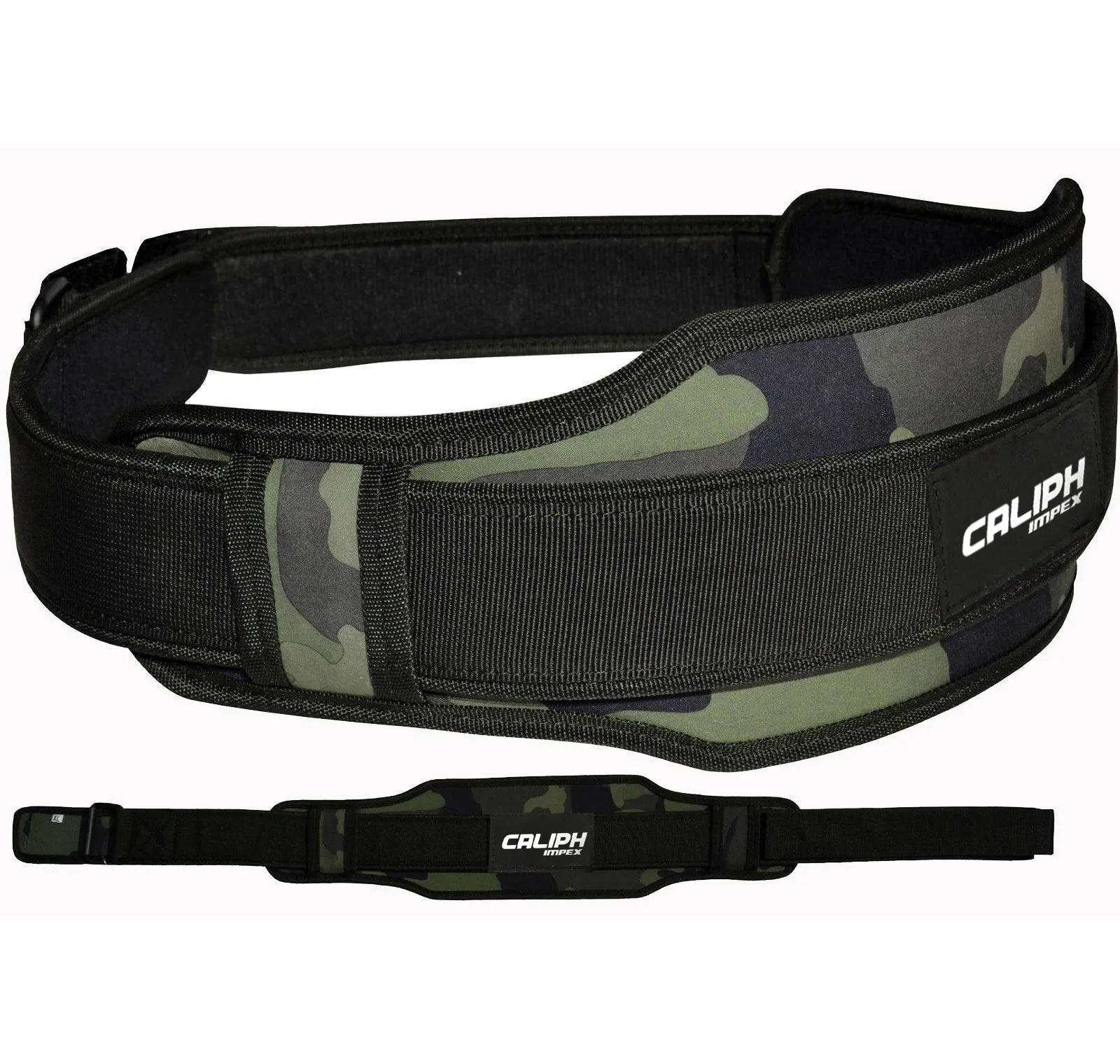Camouflage Weight Lifting Belt Neoprene Gym Fitness Workout Double Support Brace