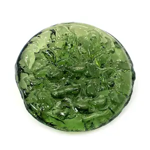 Đá Quý I-shu Tổng Hợp 23X16Mm Moldavite Trung Quốc (Được Tạo Ra Trong Phòng Thí Nghiệm) Hình Tròn Không Đều 14,40cts IG20190 21Mm