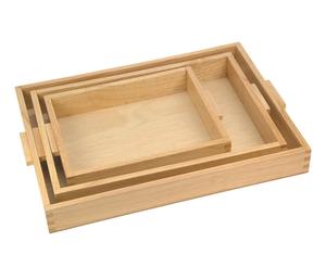 Bandeja de servicio vintage decorativa de lujo para cocina casera de diseñador Bandeja de madera hecha a mano única con mango de metal - Product Image 4