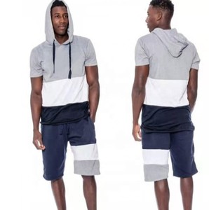 ชุดเสื้อและกางเกงขาสั้นสไตล์ฮิปฮอป2ชิ้น,เสื้อผ้าผู้ชายชุดวอร์มขาสั้นสินค้าออกใหม่สำหรับฤดูร้อน - Product Image 1