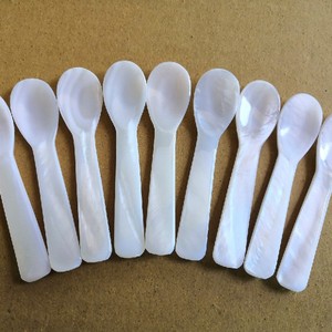 Cuchara para Servir con Diseño de Concha Marina, Nueva, No Tóxica, Blanca, de Vietnam, 6.5x1.4cm o Personalizada, Superventas - Product Image 1