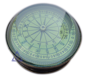 Antique Brass Pocket Compass Keychain Cá Nhân Đồng Hồ Hàng Hải Bản Đồ Ống Kính Đọc Miễn Phí Chết Cắt In Ấn Kim Loại Thủ Công Sản Phẩm - Product Image 3