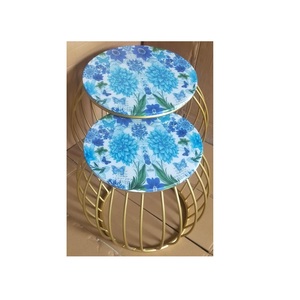 Table supérieure en marbre blanc, ensemble de 2 pièces, décoration de la maison, du bureau et du Bar, livraison gratuite - Product Image 4