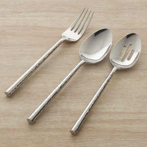 Juego de servir de acero inoxidable de 3 piezas Utensilios de metal Premium que incluyen cucharas - Product Image 1