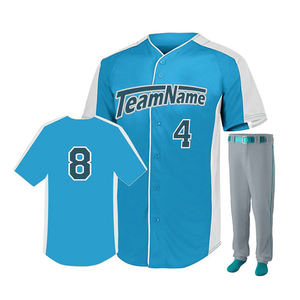 Uniformes de Béisbol Personalizados de Alta Calidad, Transpirables, Antibacterianos, de Secado Rápido, 100% Poliéster, Ropa Deportiva, Nuevo Diseño, Venta al Por Mayor, Económicos - Product Image 1