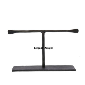 Luxury Silver Jewelry <b>Display</b> Stand with Wooden Base Eco-Friendly Durable <b>Tabletop</b> Home Decor Jewelry Stand - Product Image 2