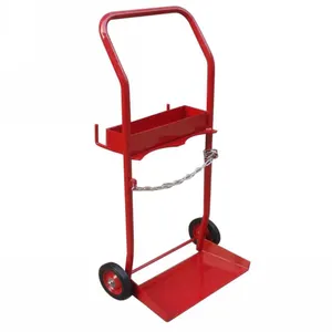 DEM CGT1002N Rosso In Acciaio Inox Catena Industriale Hard Doppia Bombola di Gas Trolley Per La Bottiglia Carrello