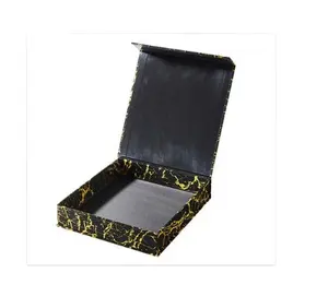 Hottest Product Matte Black and Gold Foil Stamping Custom Logo Cardboard Scarf Flip Top Magnetic Lid Gift Box Packaging Boxes