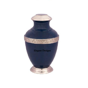 Urna de cremación de diseño azul de gran oferta de la mejor calidad, urna hecha a mano de tamaño personalizado, urna de cremación india con estilo clásico, nueva llegada, la mejor urna de cremación - Product Image 2