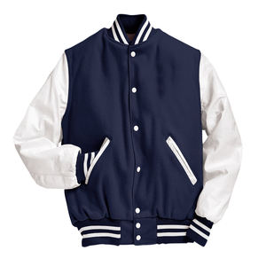 Blouson d'hiver en cuir véritable pour hommes, vêtement en laine, à manches longues, de qualité supérieure, - Product Image 2